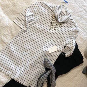 A new day elbow sleeve stripe turtleneck